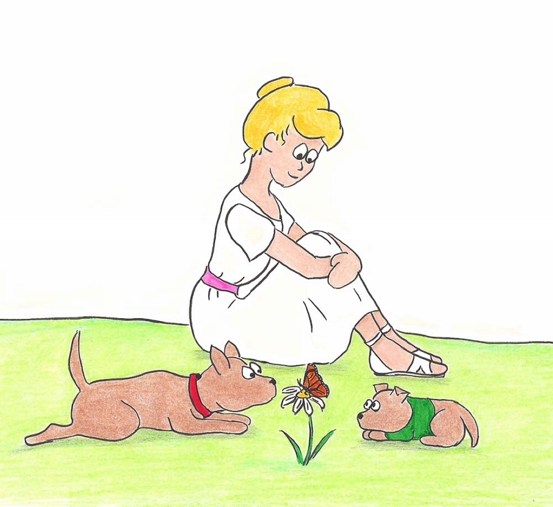 I have a friend who says that puppies' souls come back to visit their mommies as butterflies.