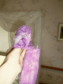 Pfft the Magic Dragon an inside out dragon dog toy that Toby destroyed.