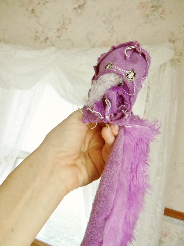 Pfft the Magic Dragon inside out purple dragon dog toy.