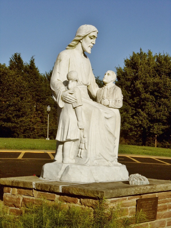 Statue of Christ and children