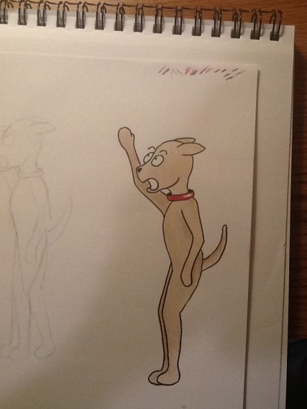 Sketch of Cairn terrier dog.