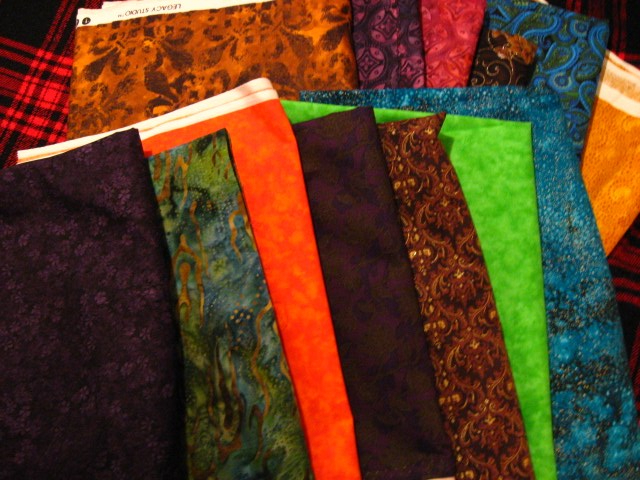 Various fabric swatches