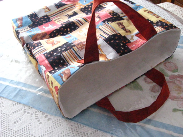 Dog themed reusable gift bag / tote bag.