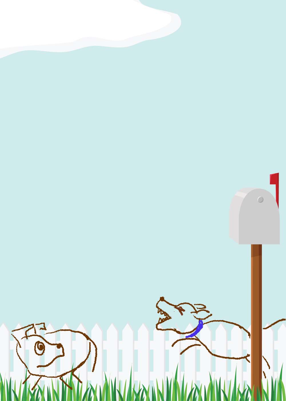 Little girl dog chases poor Toby