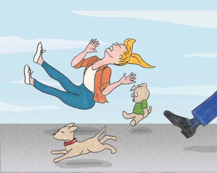 Woman and dogs are booted out of the dealership.