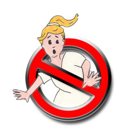 Mommy is drawn inside of the Ghost Buster symbol