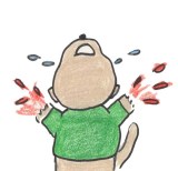 Toby after having his nails trimmed