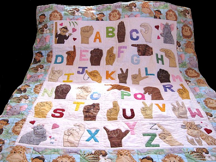 Handmade American Sign Language/ASL Quilt
