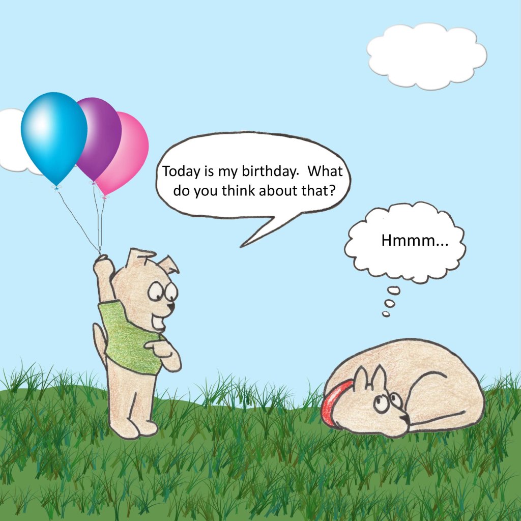 Today is my birthday. What do you think about that? Hmmm...