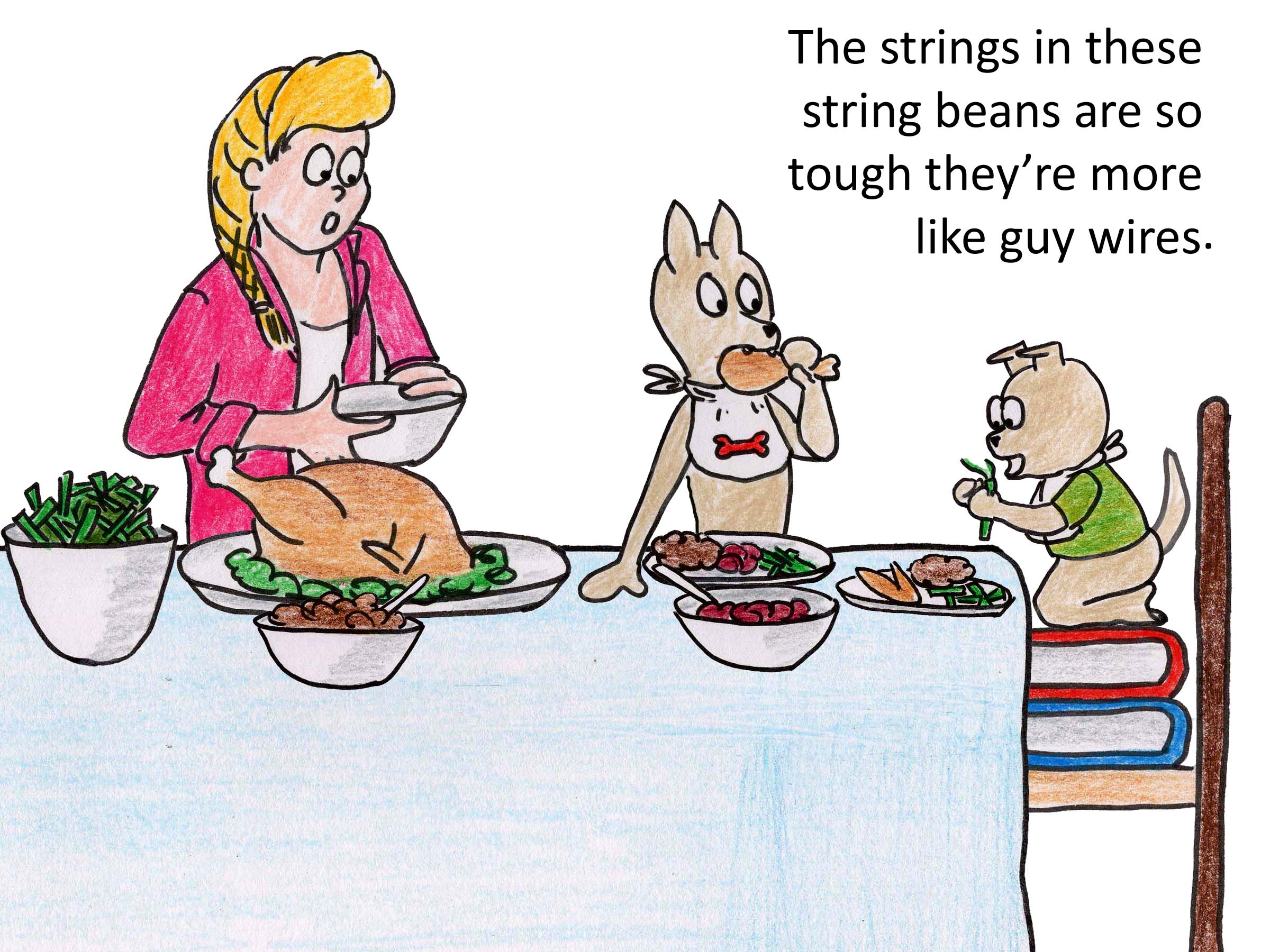 The strings in these string beans are so tough they're more like guy wires.