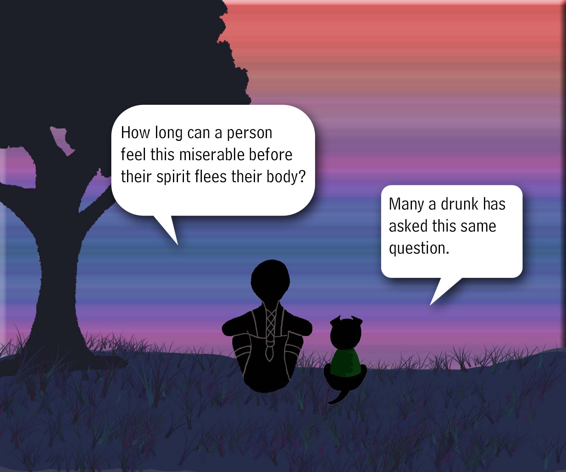 How long can a person feel this poorly before their spirit flees their body? Many a drunk has asked this same question.